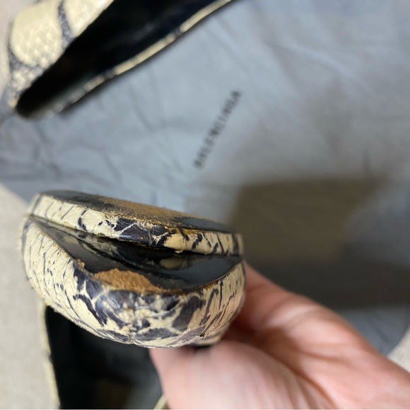 Balenciaga Black and White Snake Pumps Women’s Size 11 - Picture 5 of 10
